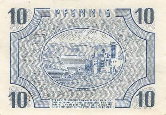 r.212 F 10 Pfennig 1947